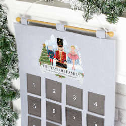 Nutcracker Personalised Grey Advent Calendar